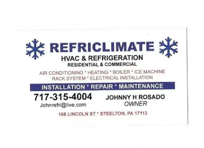 Refriclimate HVAC&Refrigeration heating/Air according